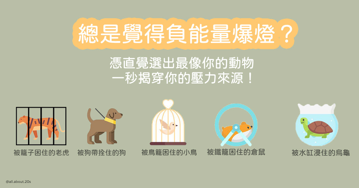 【總是覺得負能量爆燈?一秒揭穿你的壓力來源!】