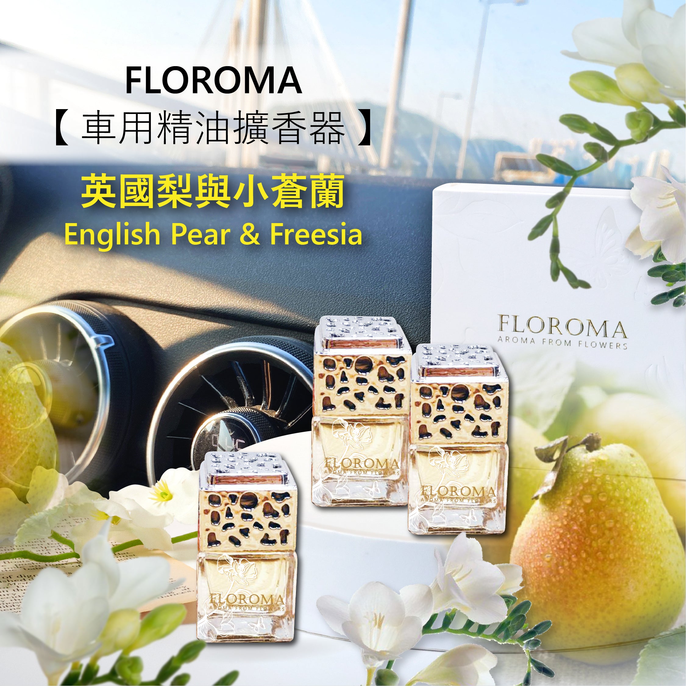 【車用精油擴香器】套裝:$488 兩盒 (共6件:自選香味) !免運費!
