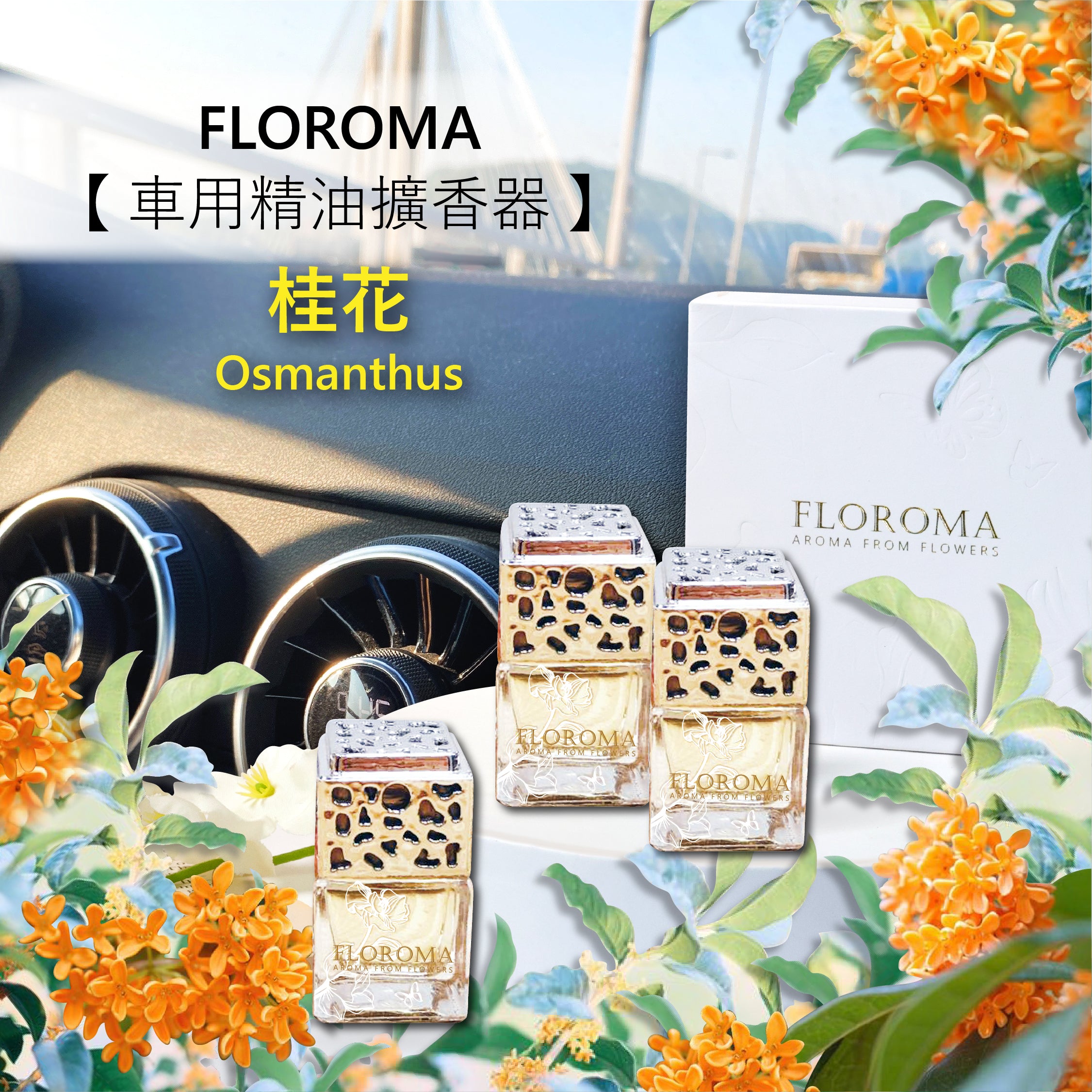 【車用精油擴香器】套裝:$288 一盒3件 (自選香味) !免運費!