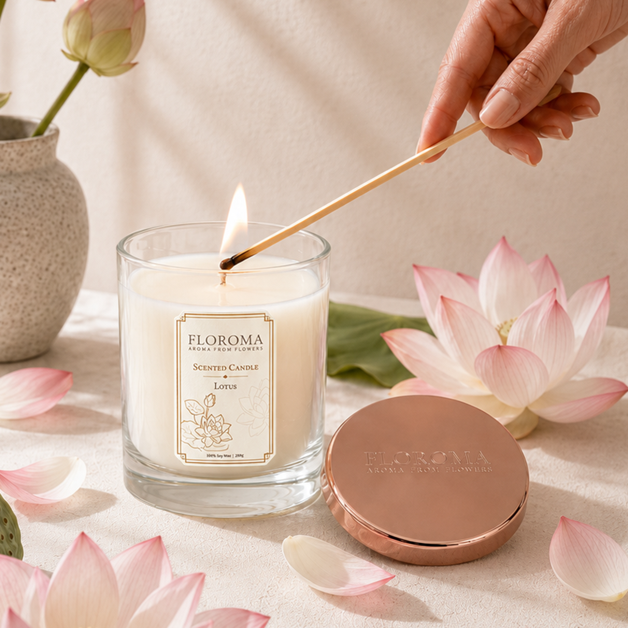 【限時優惠】荷花香薰蠟燭 Lotus Scented Candle