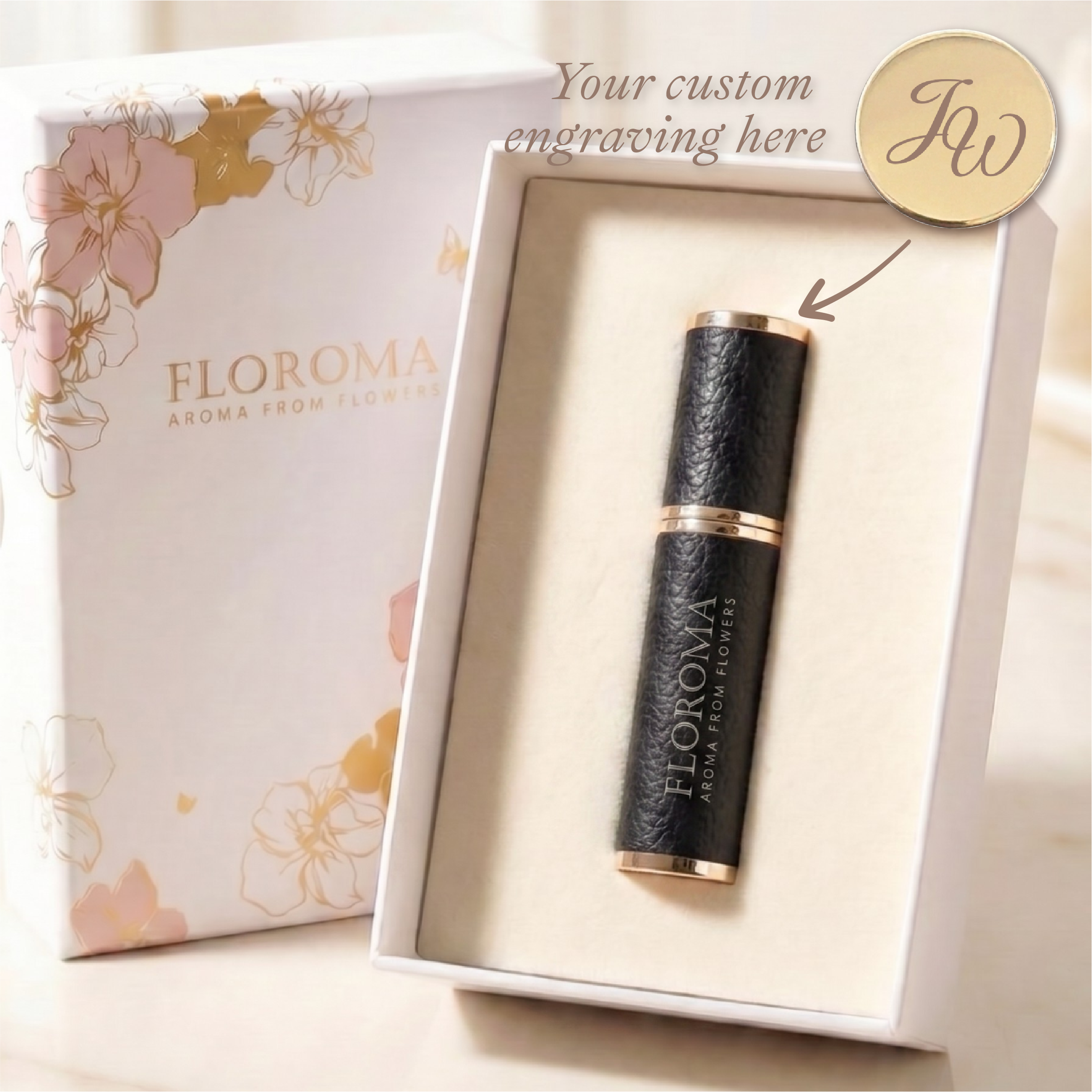 【專屬刻名服務】FLOROMA 皮革香水分裝瓶
