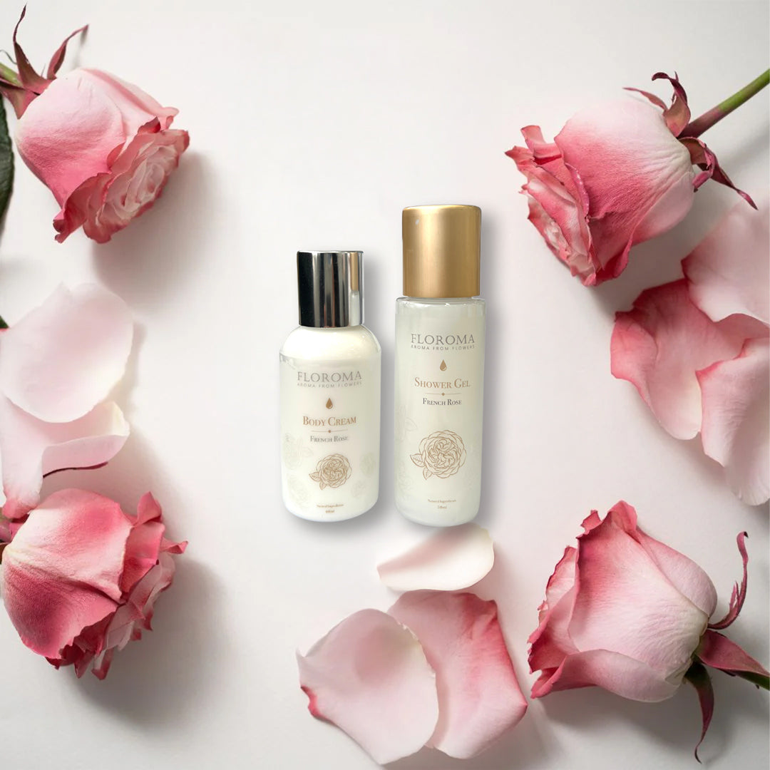【送禮必備】法國玫瑰美肌體驗三件裝（指甲護理油+身體乳液+沐浴露）